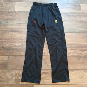 Puma Ferrari Track Pants‎ Mens Size Small Black Scuderia Racing Driving F1